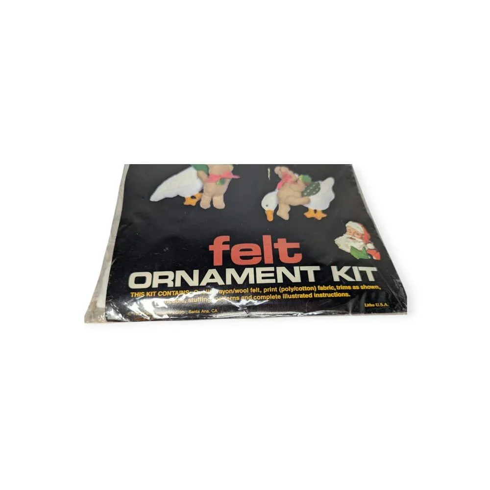 Vintage 1985 Titan Needlecraft Felt Ornament Kit Set of 4- 4